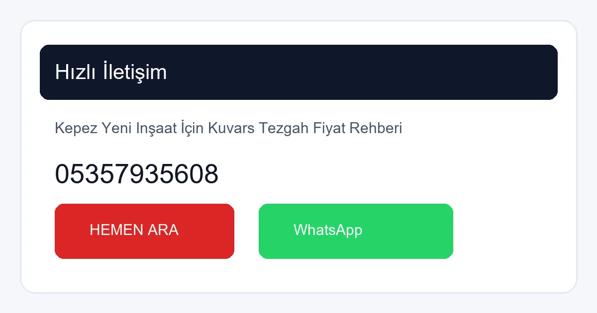 Kepez Yeni İnşaat Projeleriniz İçin Uzman Kuvars Tezgah Montaj Hizmeti