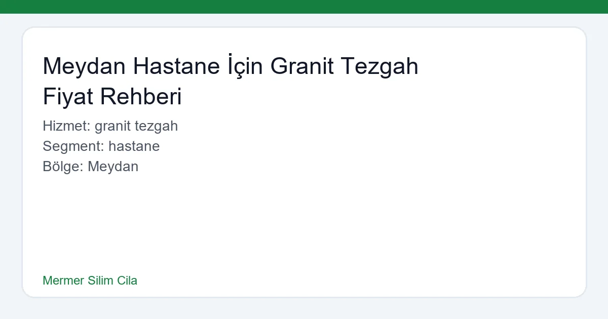 Meydan hastane için profesyonel granit tezgah montajı ve parlaklık hizmetleri