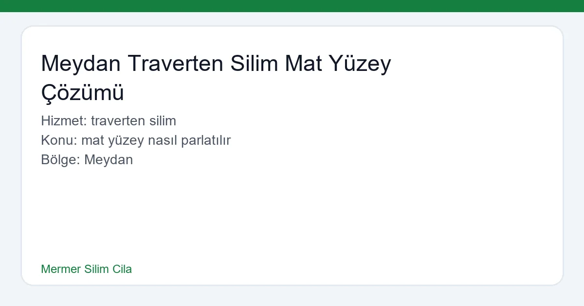 Meydan'da traverten silim sonrası yeni gibi parlayan zemin