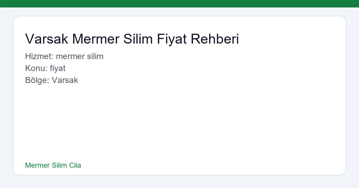 Varsak mermer silim ve cilalama hizmetleri